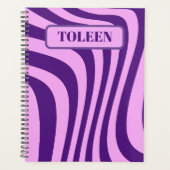 Gepersonaliseerd kleurig patroon planner (Voorkant)