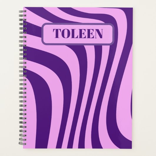 Gepersonaliseerd kleurig patroon planner (Voorkant)