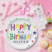 Gepersonaliseerd kleurrijk Bord op jaarpapier (Feest)