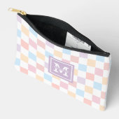 Gepersonaliseerd kleurrijk pastel geruit patroon etui (Open)