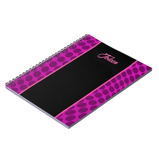 Gepersonaliseerd kleurrijk patroon niet notitieboek (Linkerzijde)