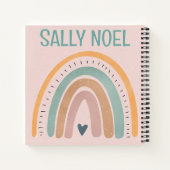 Gepersonaliseerd kleurrijk regenboog notitieboek (Achterkant)