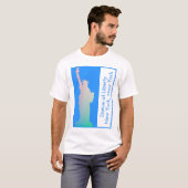 Gepersonaliseerd kleurrijk Vrijheidsbeeld New York T-shirt (Voorkant volledig)