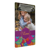 Gepersonaliseerd kleurrijk zwenpatroon met wielstr mini klembord (Schuin)