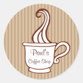 Gepersonaliseerd koffie Stickers (Voorkant)