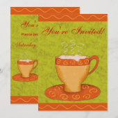 Gepersonaliseerd koffieevenementen voor groene en  kaart (Voorkant / Achterkant)