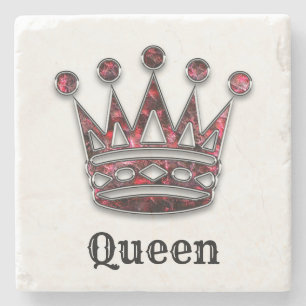 Gepersonaliseerd koninklijk kroon van koningin stenen onderzetter