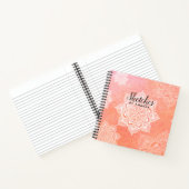 Gepersonaliseerd koraal mandala schetsboek notitieboek (Binnen)