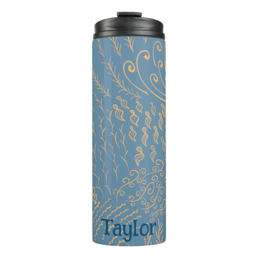 Gepersonaliseerd | Koraalrif Shell Print Thermosbeker (Voorkant)