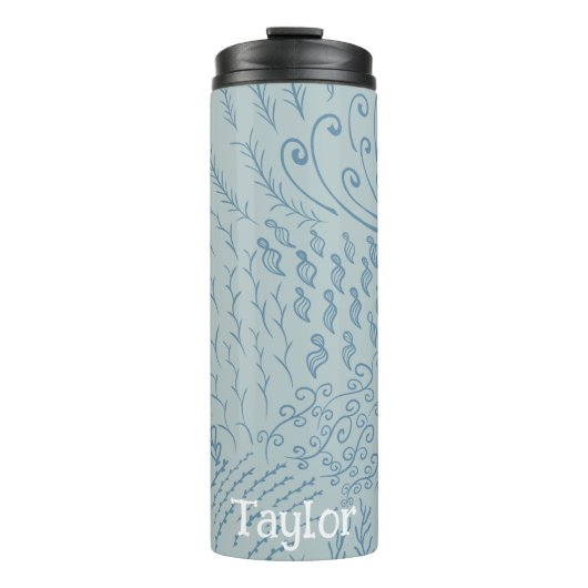 Gepersonaliseerd | Koraalrif Shell Print Thermosbeker (Voorkant)