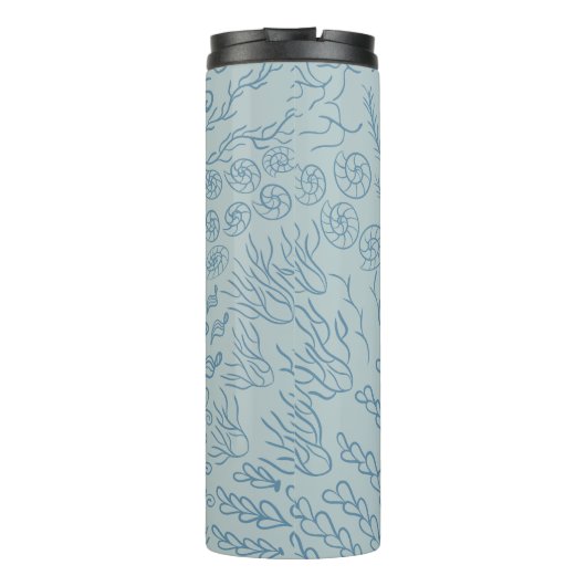 Gepersonaliseerd | Koraalrif Shell Print Thermosbeker (Achterkant)