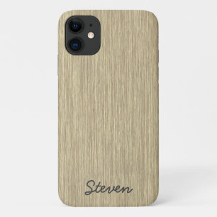 Gepersonaliseerd korrelig fijn oud hout iPhone 11 hoesje