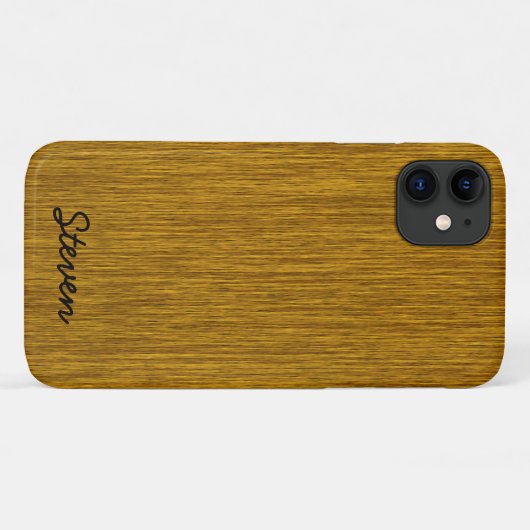 Gepersonaliseerd korrelig gulden hout Case-Mate iPhone case (Achterkant (horizontaal))
