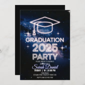 Gepersonaliseerd Kosmisch Diner Afstuderen Donkerb Kaart (Voorkant / Achterkant)