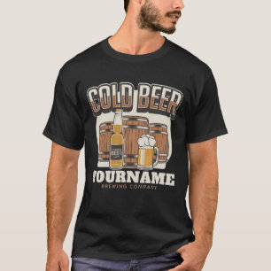 Gepersonaliseerd Koud Bier Eiken Vat Brouwerij Bro T-shirt