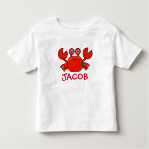 Gepersonaliseerd krab T-shirt voor Baby of Kind