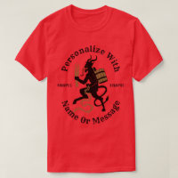 Gepersonaliseerd Krampus Red T-shirt