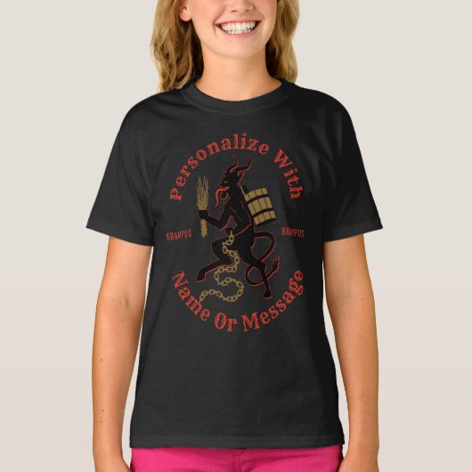 Gepersonaliseerd Krampus T-shirt (Voorkant)
