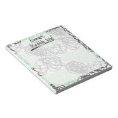 Gepersonaliseerd kribble Pad (mint/houtskool) Notitieblok (Schuin)