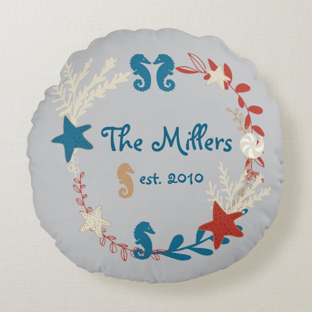 Gepersonaliseerd kussen met naam en trouwdatum (Voorkant)