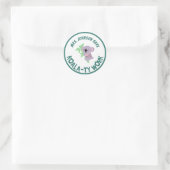 Gepersonaliseerd Kute Koala Quality Work Student R Ronde Sticker (Tas)