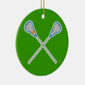 Gepersonaliseerd La Crosse Team Ornament Gift (Rechts)