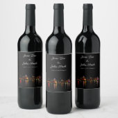 Gepersonaliseerd label voor Chicago Skyline Wine Wijn Etiket (Flessen)