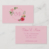 Gepersonaliseerd land Chic Bloemen Calling/ Visitekaartje (Voorkant / Achterkant)