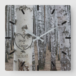 Gepersonaliseerd land Robuust hart Vierkante Klok