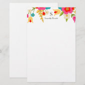 Gepersonaliseerd | Landbloemen Briefpapier (Voorkant / Achterkant)