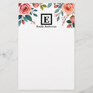 Gepersonaliseerd   Landelijke Bloemen Briefpapier