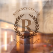 Gepersonaliseerd laurierkrans Faux Gold Leaf Raamsticker (Vel 2)