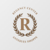 Gepersonaliseerd laurierkrans Faux Gold Leaf Raamsticker (Vel)