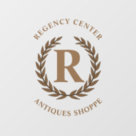 Gepersonaliseerd laurierkrans Faux Gold Leaf Raamsticker