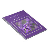 Gepersonaliseerd lavendel Notitieboek (Rechterzijde)