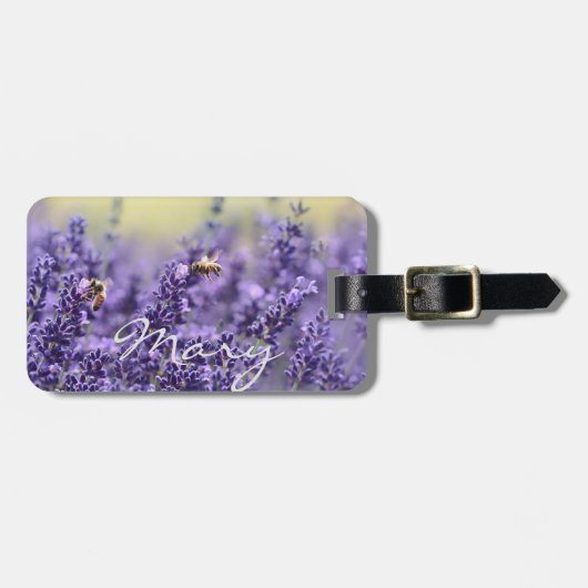 Gepersonaliseerd || Lavender-veld Bagagelabel (Voorkant horizontaal)