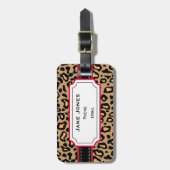 Gepersonaliseerd Leopard-Bagagelabel Bagagelabel (Voorkant verticaal)