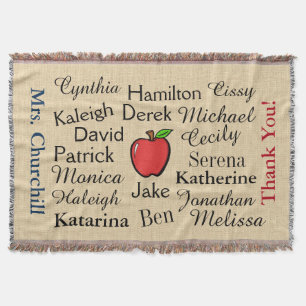 Gepersonaliseerd leraar Dank u Drow Blanket - SRF Deken