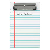 Gepersonaliseerd Leraar Mini Klembord (Voorkant)