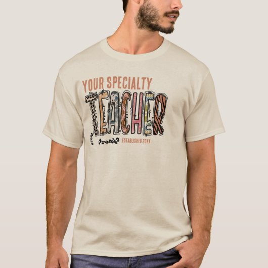 Gepersonaliseerd Leraar Specialiteit Afstuderen Ja T-shirt (Voorkant)