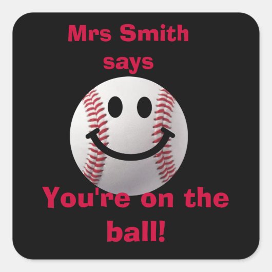 Gepersonaliseerd leraar stickers - op de bal (Voorkant)