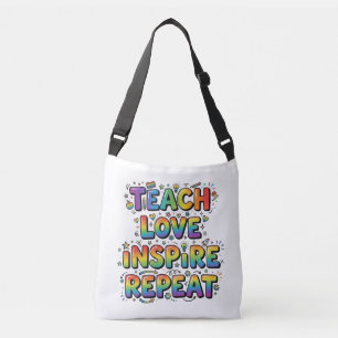 Gepersonaliseerd Leren Liefde Inspireren Herhalen Crossbody Tas