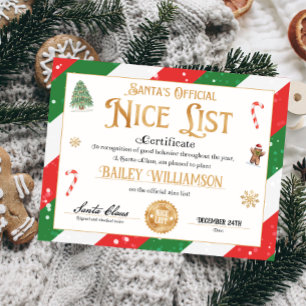 Gepersonaliseerd leuk certificaat van Sinterklaas
