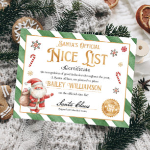 Gepersonaliseerd leuk certificaat van Sinterklaas