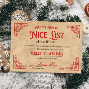 Gepersonaliseerd leuk certificaat van Sinterklaas