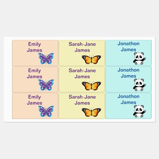 Gepersonaliseerd leuk Kinder label (Vel)