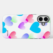 Gepersonaliseerd leuk, kleurrijk glijdend hartenpa Case-Mate iPhone case (Achterkant (horizontaal))
