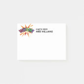 Gepersonaliseerd Leuk Modern Comic Book WHAM Post-it® Notes (Voorkant)