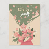 GEPERSONALISEERD LEVEN IS EEN PARTIJSPRINGSTROOM FEESTDAGENKAART (Voorkant)