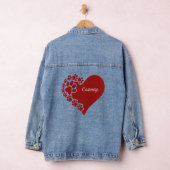 Gepersonaliseerd liefdeshart denim jacket (Hangar)